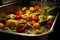 Vegetables being washed in the sink