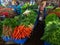 Vegetables at Berastagi traditional fruit and vegetables market