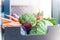 Vegetables box safe contactless delivery