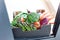 Vegetables box safe contactless delivery