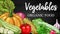 Vegetables chalkboard sketch, farm veggies