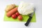 Vegetables on chopping board