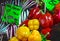 Vegetables close up in Italian organic market