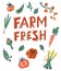 Vegetables collection. Farm fresh. Eco products cliparts. Natural and organic food. Farmers market bio produce. Tomatoes,