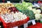 Vegetables on a farmer market. Veggies