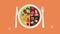 vegetables food healthy animation icon