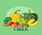 Vegetables and fruits fiber foods group