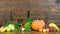 Vegetables from garden or farm close up. Homegrown vegetables. Fresh organic vegetables on dark wooden background