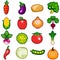 Vegetables Icon Set