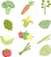 Vegetables icons