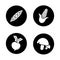 Vegetables icons set