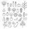 Vegetables icons. Vector Illustration.