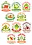 Vegetables labels set for food industry