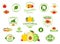 Vegetables Logos, Labels, Vegetables Icons and Design Elements