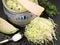 Vegetables - Making Fresh Sauerkraut - Black Background