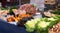 Vegetables in a market