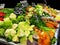 Vegetables in the market stall