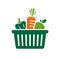 Vegetables , natural foods vector icon illustration
