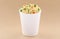 Vegetables Noodles  cup emplate for design uses on brown background