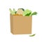 Vegetables in a paper bag. Food Delivery Concept