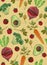 Vegetables paper cut