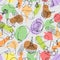 Vegetables pattern seamless. Potatoes and cabbage, peppers and carrots, eggplant and onions background