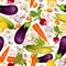 Vegetables realistic seamless pattern