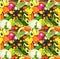 Vegetables seamless pattern