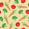 Vegetables seamless pattern