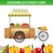 Vegetables Street Cart Illustration