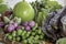 Vegetables in Thailand Eggplant , Purple Winged Bean , Bitter gourd , Winter melon and red chilli