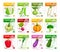 Vegetables vector price cards or labels set