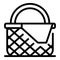 Vegetables wicker icon, outline style