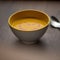 Vegetarian autumn - Pumpkin cream soup with hearth decoration