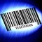 Vegetarian - barcode with futuristic blue background
