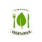 Vegetarian cafe logo design