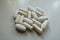 Vegetarian capsules of magnesium and caplets of calcium