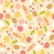 Vegetarian cooking seamless pattern background