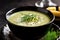 Vegetarian cream soup with spicy herbs, AI Generated