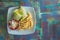 Vegetarian cuisine. Falafel wrap, vegetable salad, and french fries.