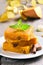 Vegetarian dessert pumpkin bars