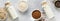 Vegetarian dietary milk from cereal rice, buckwheat and oats, three types of home-made