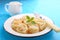 Vegetarian dumplings(pelmeni) with potato