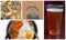 vegetarian English breakfast collage