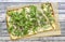 Vegetarian flammkuchen - Traditional German pizza or french tarte flambee