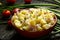 vegetarian food background meal-potato salad.