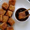 Vegetarian food, fried tofu