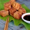 Vegetarian food, fried tofu