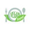 Vegetarian food pictogram with slogan