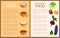 Vegetarian Food Posters Set Vector Illustration